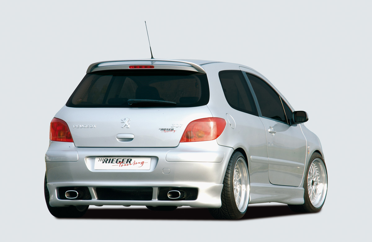 Rieger Tuning achterbumper verlenging Peugeot 307