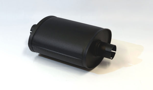 Demper staal ovaal 140/220 mm, lengte 250 mm Ø 44,5mm (1,75 inch)