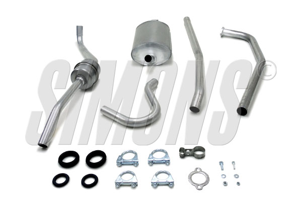 Simons uitlaatsysteem Amazon B18 combi 1962-1966