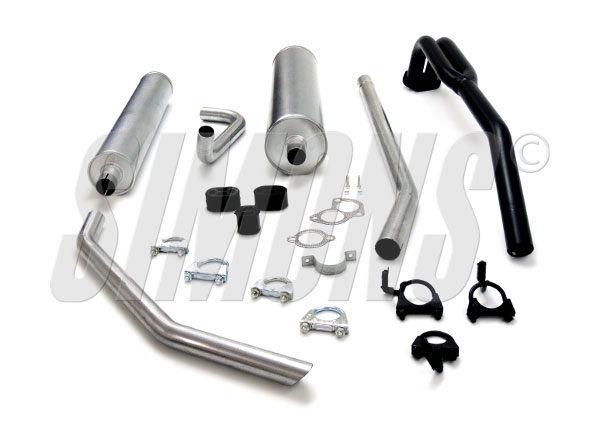 Simons uitlaatsysteem Duett 445, P210 B18 1962-1966 vanaf chassisnr. 83.400