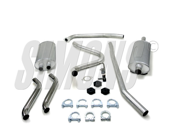 Simons uitlaatsysteem P1800S/P1800E B18B tot 1965