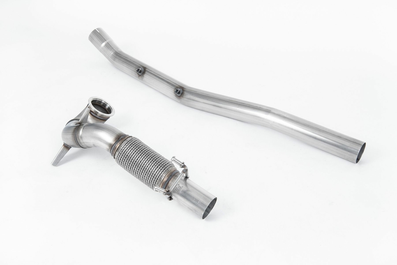 Milltek Large-bore Downpipe and De-cat Volkswagen Golf Mk7.5 R 2.0 TSI 300pk (GPF modellen) - 76mm & EC Approved Systems