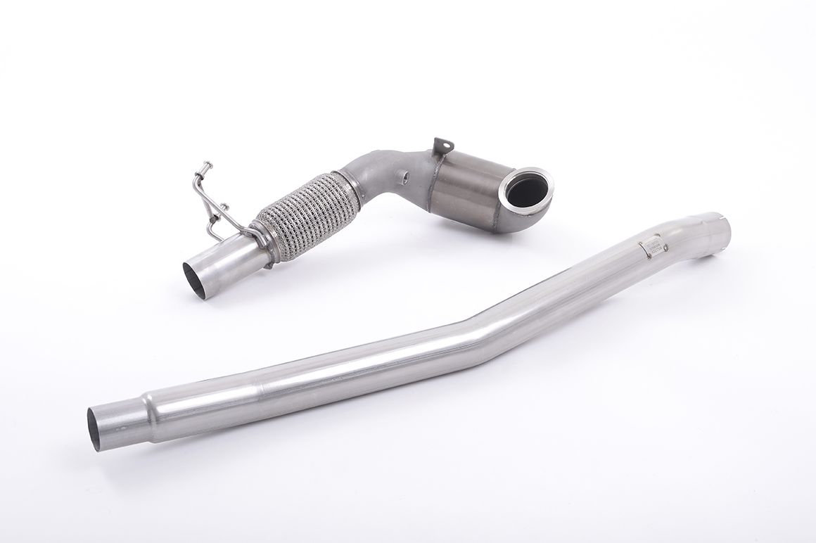 Milltek Large Bore Downpipe and Hi-Flow Sports Cat Volkswagen Golf Mk7.5 R 2.0 TSI 310pk (Non-GPF modellen) - 76mm & EC Approved Systems