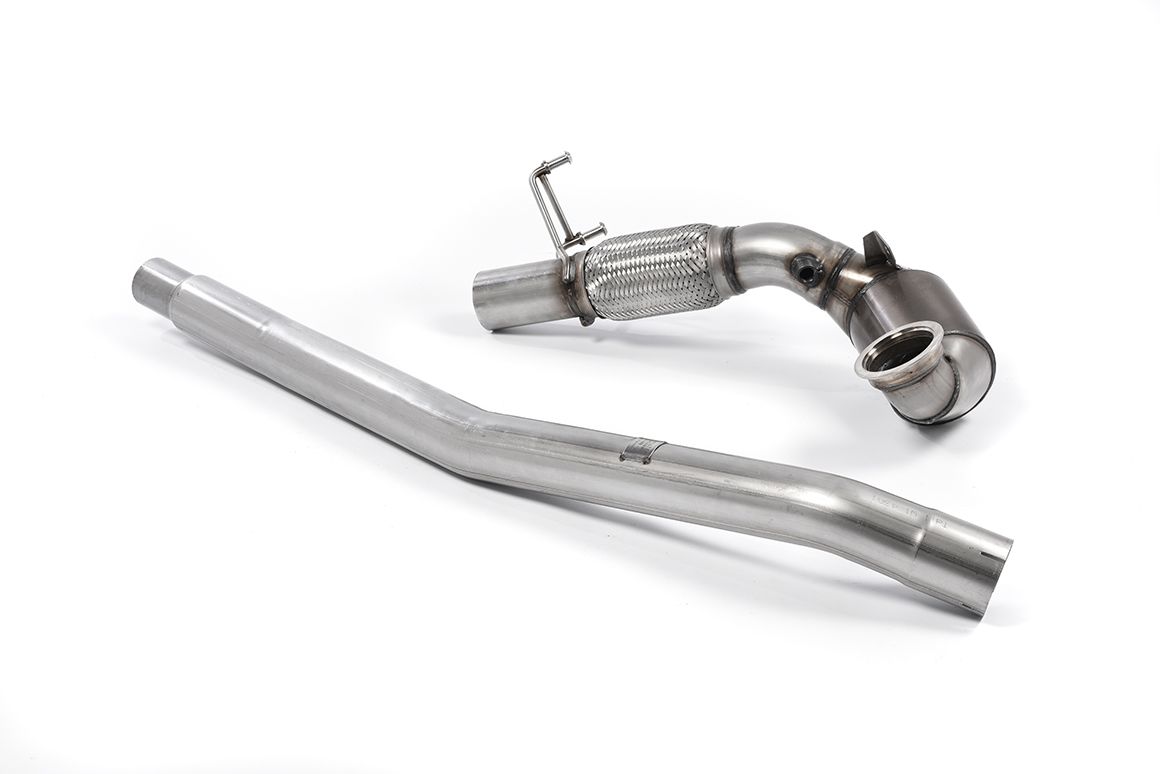 Milltek Large Bore Downpipe and Hi-Flow Sports Cat Volkswagen Golf Mk7.5 R 2.0 TSI 310pk (Non-GPF modellen) - 76mm & EC Approved Systems