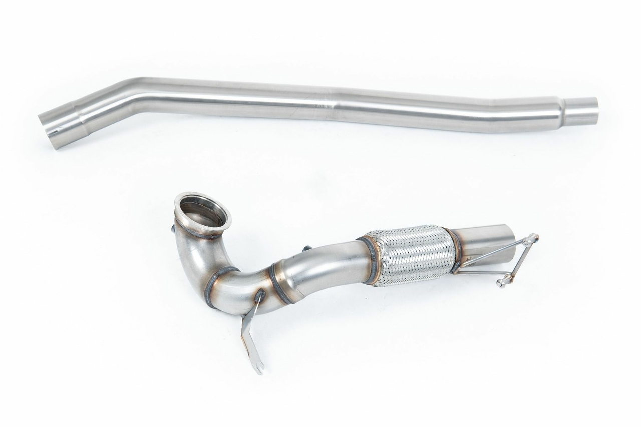 Milltek Large-bore Downpipe and De-cat Volkswagen Golf Mk7.5 R 2.0 TSI 310pk (Non-GPF modellen) - 80mm Race Systems