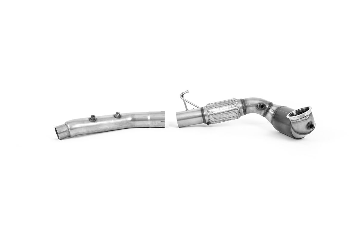 Milltek Large Bore Downpipe and Hi-Flow Sports Cat Volkswagen Golf Mk8 GTi Clubsport (300pk OPF/GPF modellen)