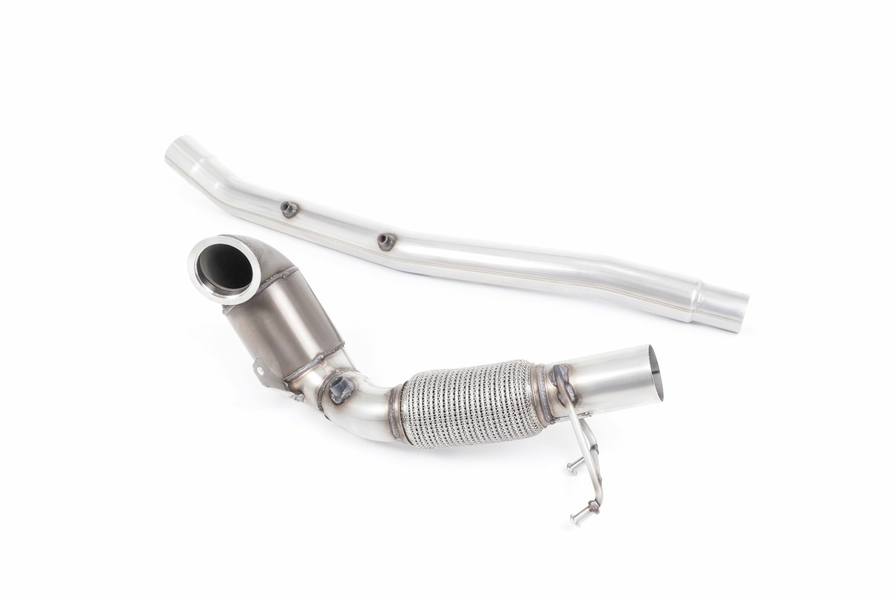 Milltek Large Bore Downpipe and Hi-Flow Sports Cat Seat Leon ST Cupra 300 (4x4) Estate / Station Wagon / Combi (OPF/GPF Uitgerust )