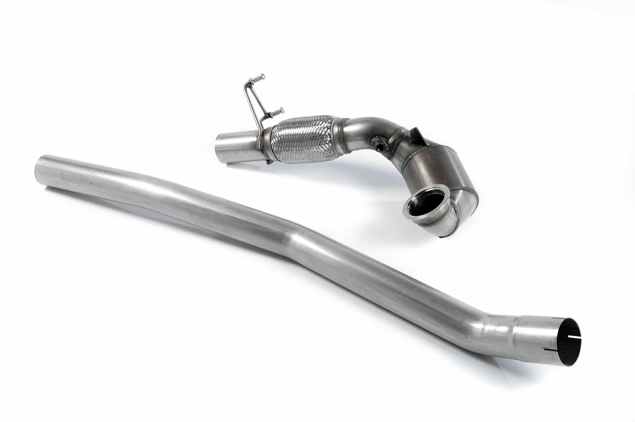 Milltek Large Bore Downpipe and Hi-Flow Sports Cat Skoda Octavia vRS 2.0 TSI 220pk & 230pk Hatch & Estate (manual En DSG-auto)