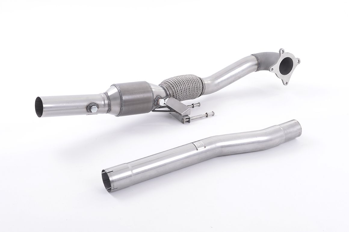 Milltek Cast Downpipe with HJS High Flow Sports Cat Skoda Octavia vRS 2.0T FSi