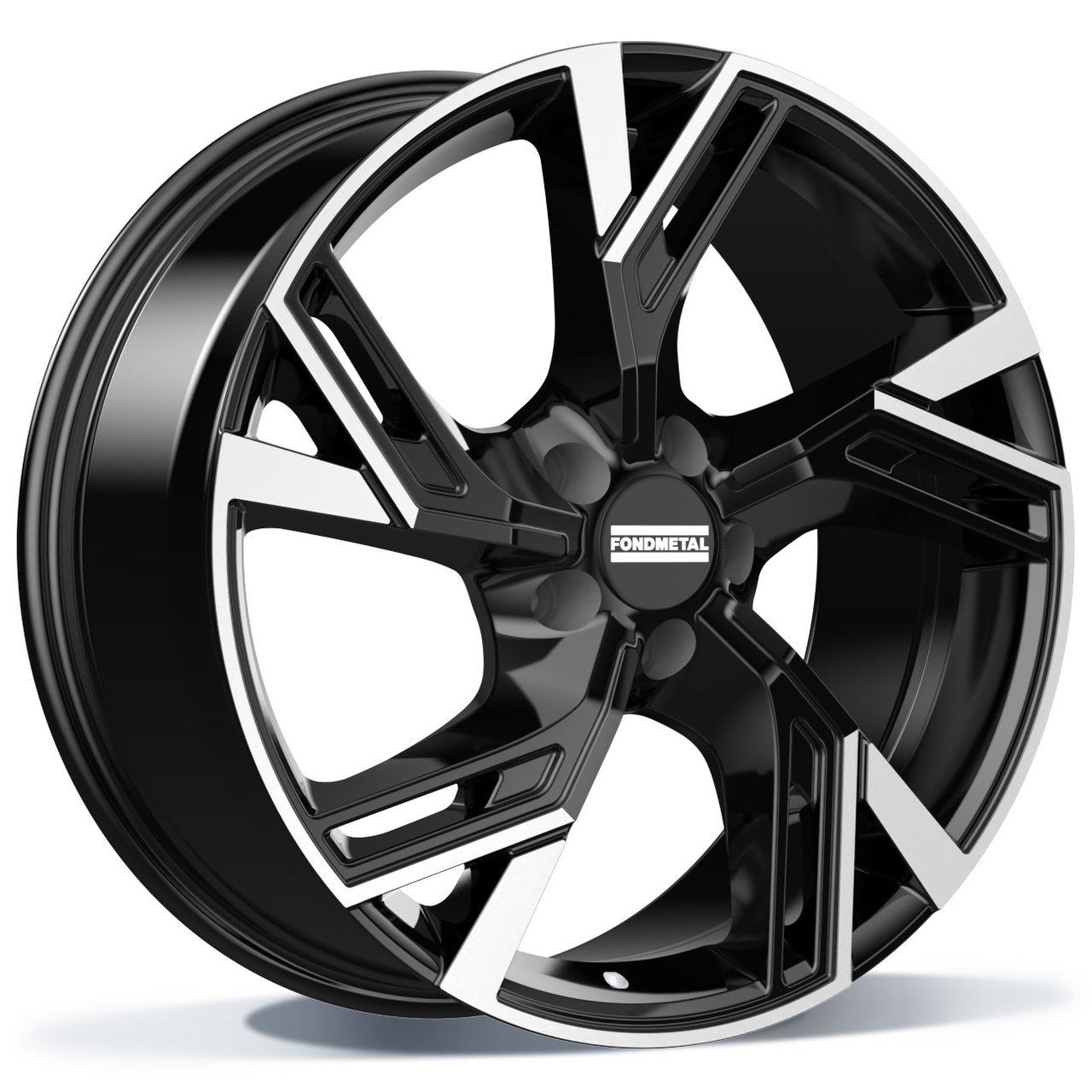 Fondmetal ATENA (FMI07) - GLOSSY BLACK PART.MACHINED - 10J x 22inch ET42.5 5x120 naaf 72.50