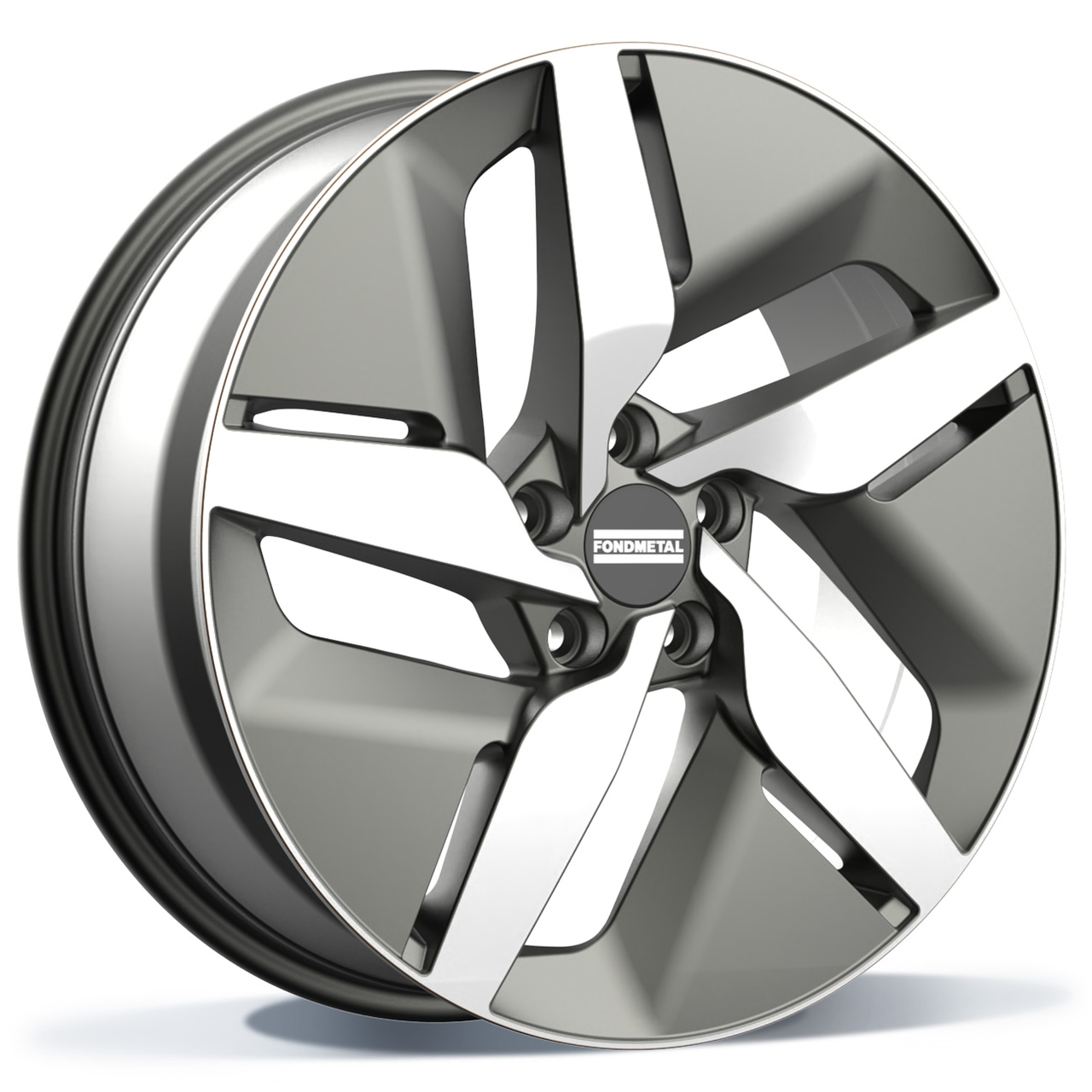 Fondmetal E-JOULE (FMI10) - GLOSSY TITANIUM MACHINED - 7.50J x 19inch ET40 5x114.3 naaf 66.10