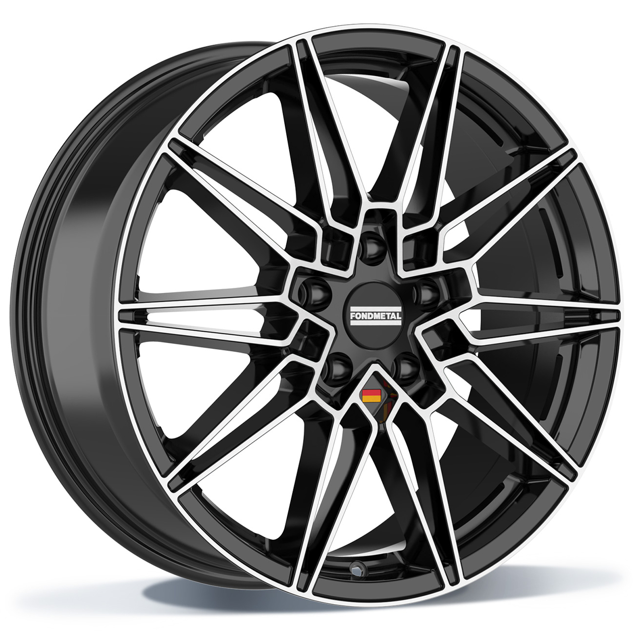 Fondmetal THOE (FMI08) - GLOSSY BLACK MACHINED - 9J x 19inch ET27 5x120 naaf 72.5