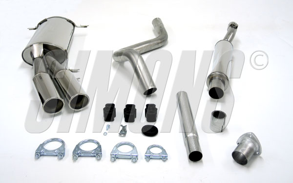 Simons Sportuitlaat Volkswagen Golf 1 systeem vanaf kat./Downpipe