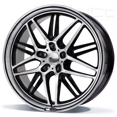 Brock B28 - zwart glanzend - front polijst (SGVP) - 8.5J x 19inch ET45 5x114.3 naaf 72.6