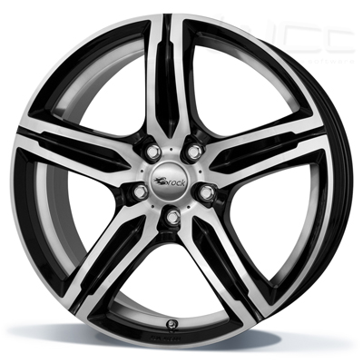 Brock B29 - zwart glanzend - front polijst (SGVP) - 7.5J x 17inch ET45 5x112 naaf 66.6