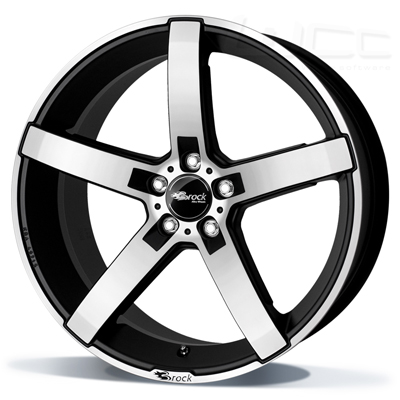 Brock B35 - zwart mat / front gepolijst (SMVP) - 9J x 20inch ET45 5x108 naaf 72.6