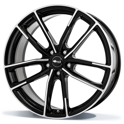 Brock B38 - zwart glanzend - front polijst (SGVP) - 8J x 20inch ET35 5x112 naaf 66.6