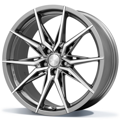 Brock B42 - Ferric Grey polijst (FGP) - 9.5J x 20inch ET45 5x114.3 naaf 64.1