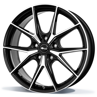 Brock B40 - zwart glanzend - front polijst (SGVP) - 9.5J x 19inch ET40 5x120 naaf 64.1