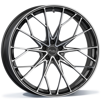 Breyton Magnificent Forged - Glossy Black with Face Milling (GBFM) - 10J x 22inch ET35 5x112 naaf 66.5