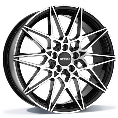 Carmani CA18 Knut - black polish - 9J x 19inch ET35 5x112 naaf 66.7