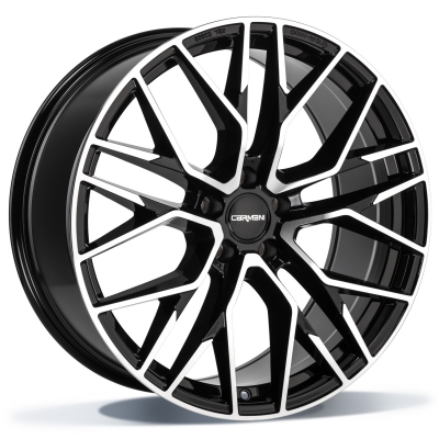 Carmani CA20 Ludwig - black polish - 7.5J x 17inch ET48 5x114.3 naaf 72.6