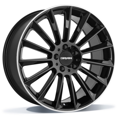Carmani CA17 Fritz - black lip polish - 10.5J x 21inch ET25 5x112 naaf 66.6