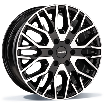 Carmani CA20 Ludwig - black polish - 7.5J x 18inch ET47 6x130 naaf 84.1