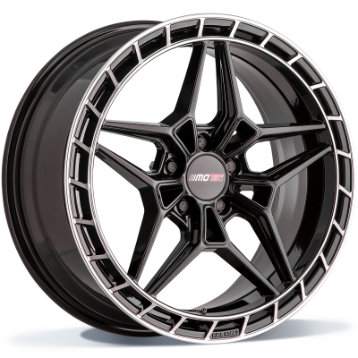 Motec MCT16-Futura - glossy black lip polished - 8.5J x 19inch ET35 5x112 naaf 66.5