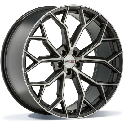 Motec Bull - Grey Polished - 8.5J x 19inch ET45 5x112 naaf 66.5