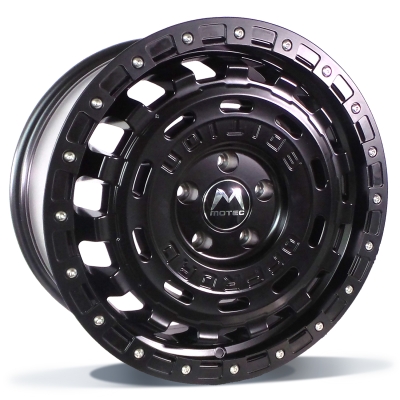 Motec R-Cross - flat black / black ring - 8J x 17inch ET38 5x120 naaf 65.1