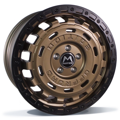 Motec R-Cross - mat bronze / black ring - 8J x 18inch ET40 6x139.70 naaf 93.1