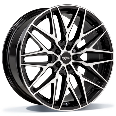 Oxigin 25 Oxcross - black full polish - 10.5J x 20inch ET45 5x120 naaf 76.9