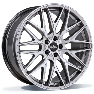 Oxigin 25 Oxcross - hyper silver polish - 9J x 20inch ET38 5x114.3 naaf 72.6