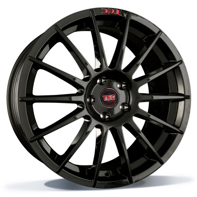 TEC AS2 - black glossy - 7J x 17inch ET42 4x100 naaf 64