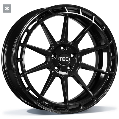 TEC GT8 - black glossy - 8J x 18inch ET38 4x100 naaf 64