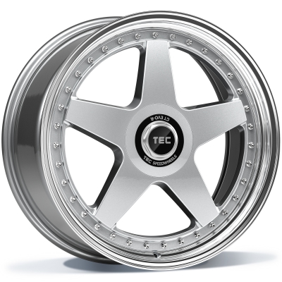 TEC GT EVO-R - silver polished lip - 8J x 18inch ET35 4x100 naaf 64