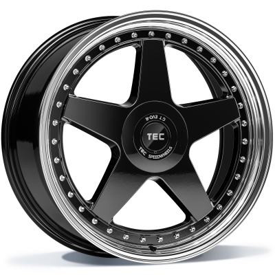 TEC GT EVO-R - black polished lip - 8J x 18inch ET40 5x100 naaf 64