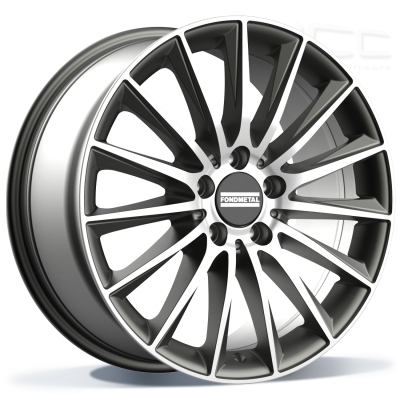Fondmetal AIDON (FMI04) - GLOSSY TITANIUM MACHINED - 8J x 19inch ET38 5x112 naaf 66.5
