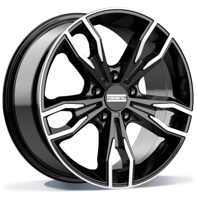 Fondmetal ALKE (FMI02) - GLOSSY BLACK MACHINED - 8.5J x 20inch ET25 5x112 naaf 66.5