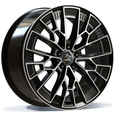 Fondmetal 1972 (8300) - GLOSSY BLACK MACHINED - 11J x 21inch ET38 5x114.3 naaf 75