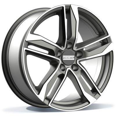 Fondmetal HEXIS (FMI01) - GLOSSY TITANIUM MACHINED - 8J x 18inch ET40 5x112 naaf 66.5