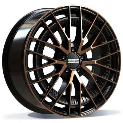 Fondmetal KARI (FMI12) - GLOSSY BLACK BRONZE MACHINED - 9J x 21inch ET48 5x112 naaf 66.5