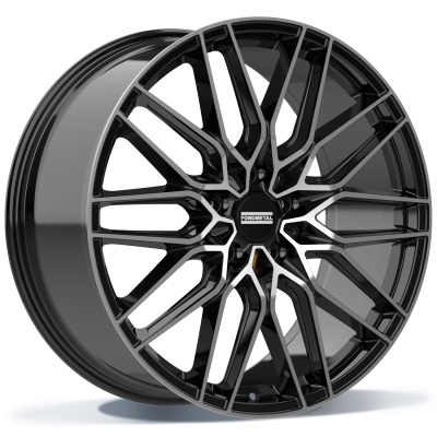 Fondmetal CRATOS (FMI09) - GLOSSY BLACK MACHINED - 9.5J x 21inch ET26 5x120 naaf 66.5