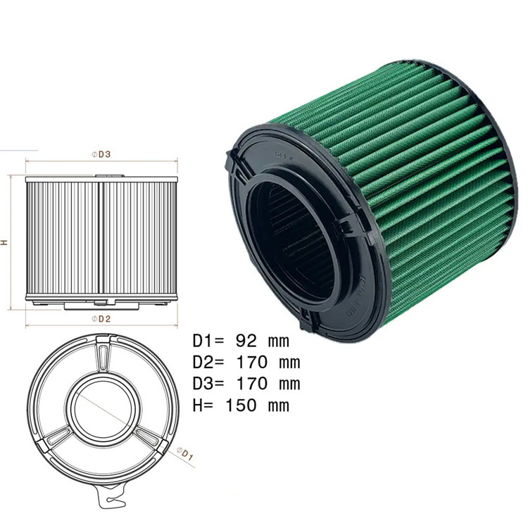 GREEN Vervangingsfilter Audi RS4 07/2024- [8W, B9] 2.9 346kw