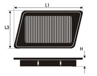 GREEN Vervangingsfilter Jeep Wrangler 2003- 2.4i TJ