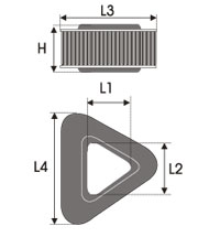 GREEN Vervangingsfilter Rover/MG Metro 1990-1992 1.1i