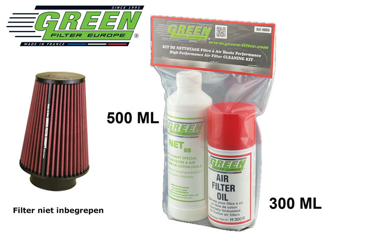 kit: reiniger + olie rood