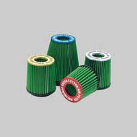 GREEN Universeel filter Conische twin-cone &Oslash; 75mm flens Inox top - 150mm hoog, basis 140mm , top 120mm