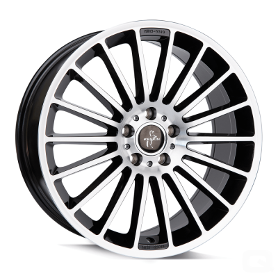 Keskin KT15 - BLACK FRONT POLISH - 7J x 17inch ET38 5x112 naaf 66.6